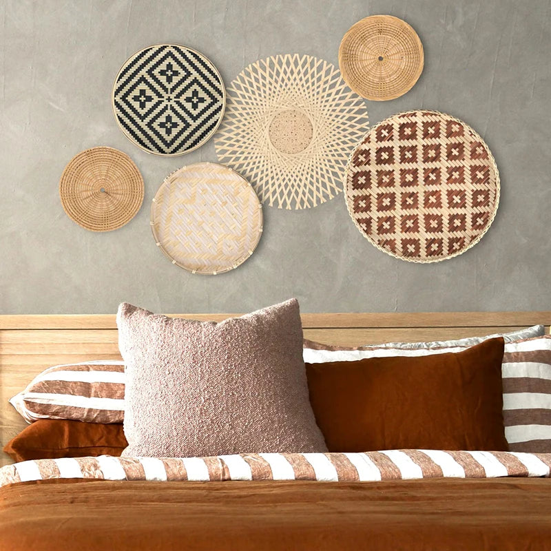 Straw Woven Plate Decors