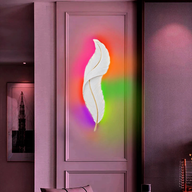 High Quality Feather LED Wall Lamp