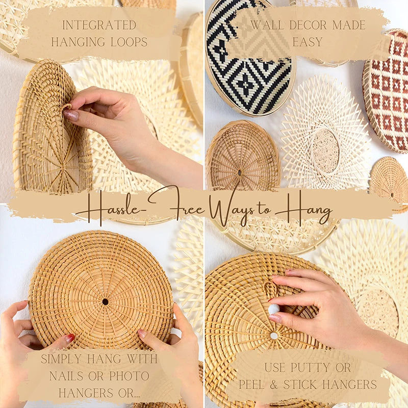 Straw Woven Plate Decors