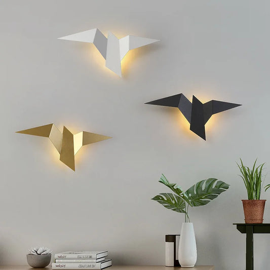 Origami Style Bird Wall Lamp