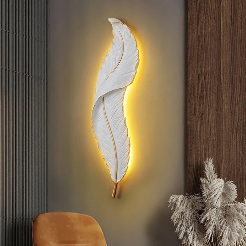 High Quality Feather LED Wall Lamp