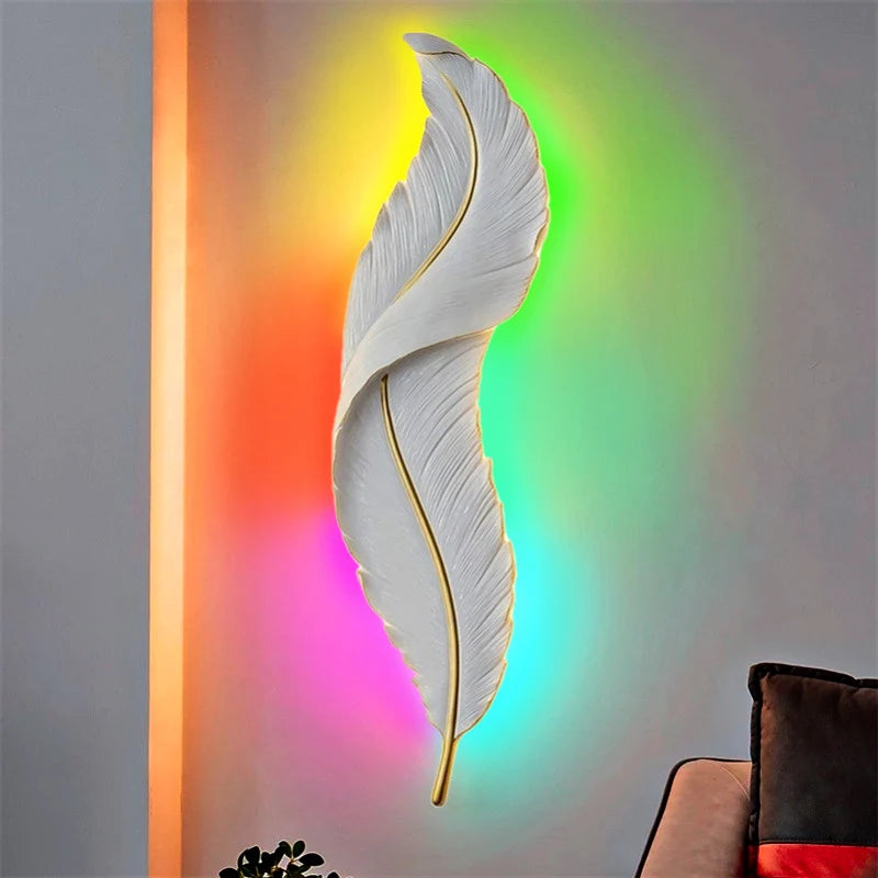 High Quality Feather LED Wall Lamp